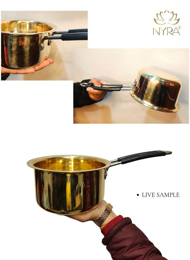 Nyra Kitchenware Bronze-Toned Dishwasher Safe Brass Pan - Image 2